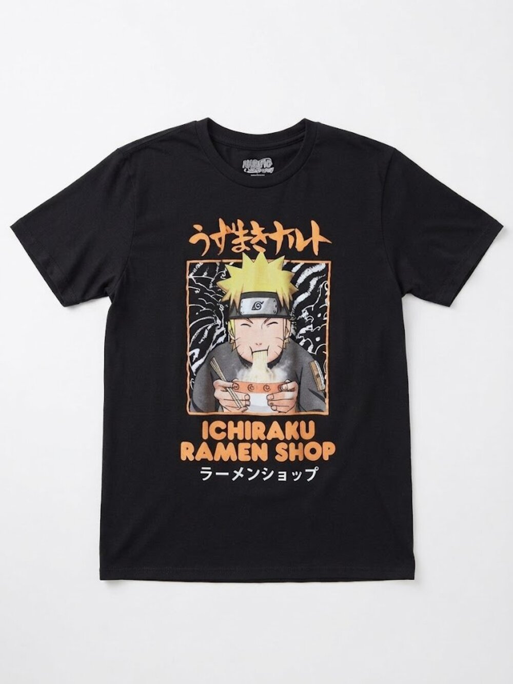 Naruto Shippuden Black Ichiraku Ramen Shop Graphic Short Sleeve Tee